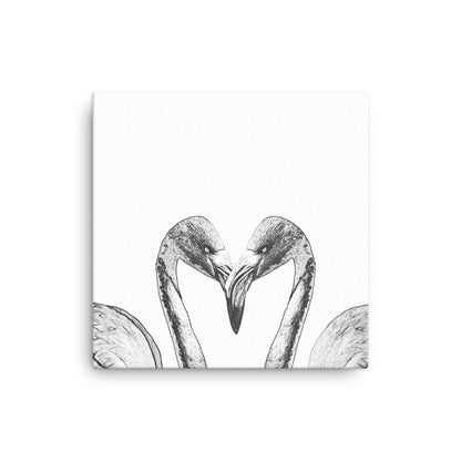 American Flamingo - Black & White - Canvas