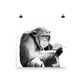Chimpanzee - Black & White - Art Print