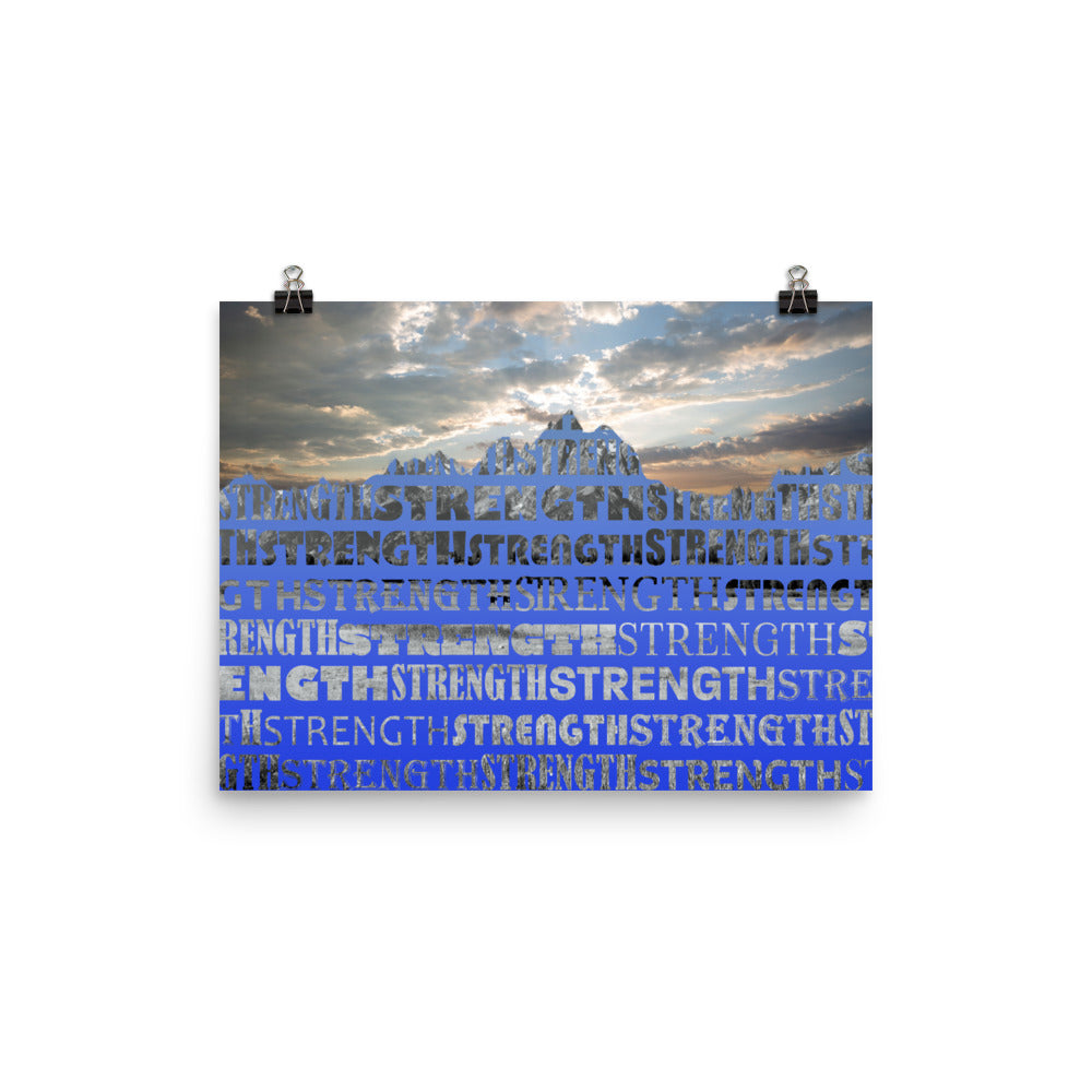 Strength - Steel Blue - Art Print