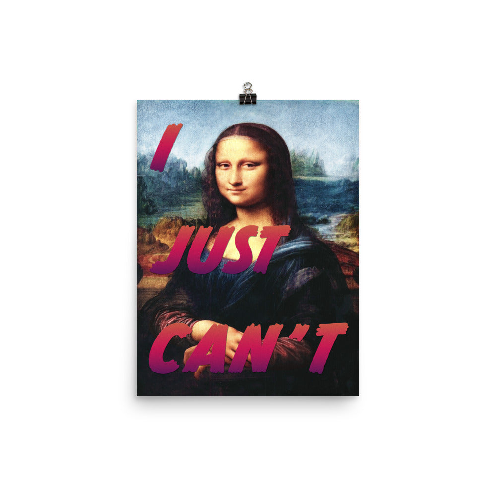 I Just Can't - Radical Red - Art Print