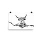 Highland Cow - Black & White - Art Print