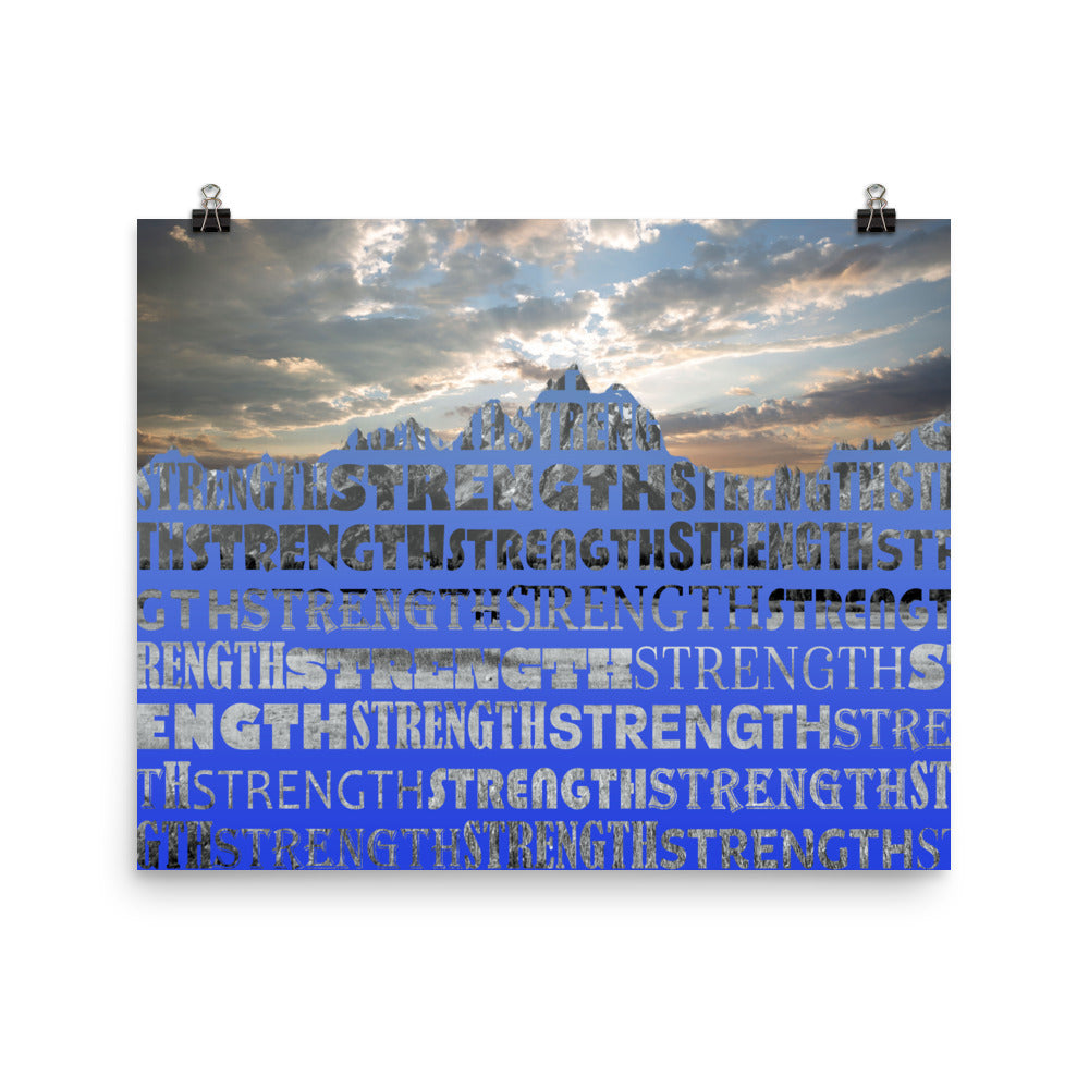 Strength - Steel Blue - Art Print