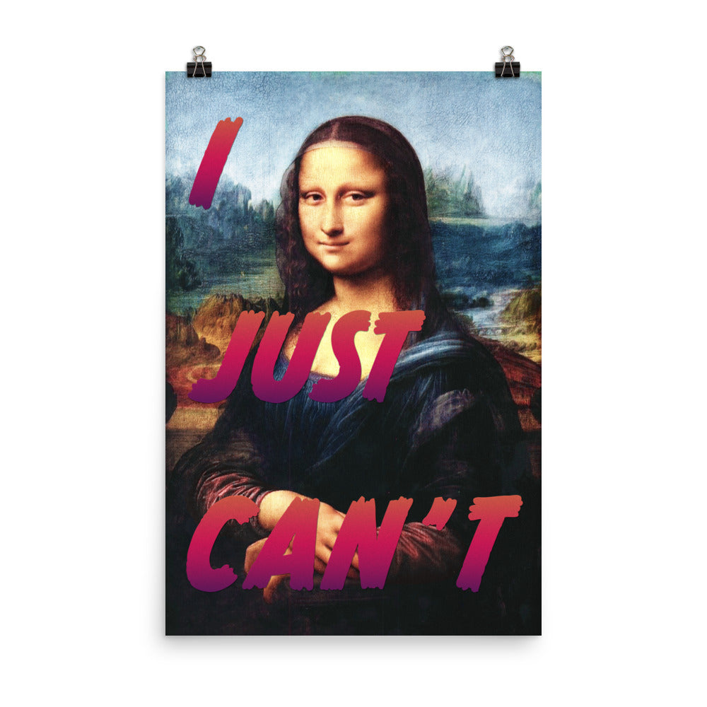 I Just Can't - Radical Red - Art Print