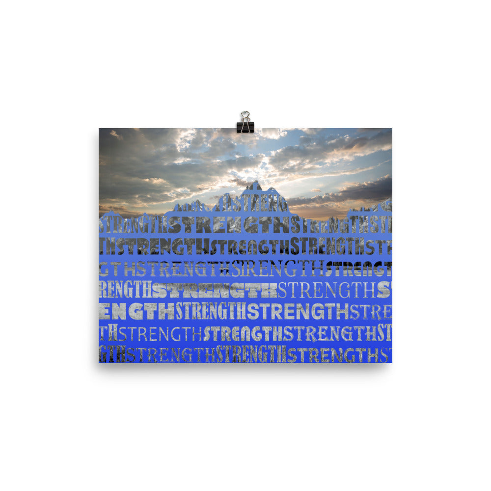 Strength - Steel Blue - Art Print